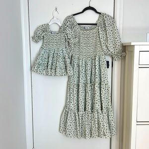 Matching “Mommy and Me” Ivy City Co. Blue Madeline dresses